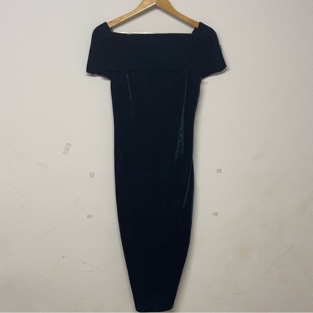 Gianni Bini Velvet Green Mini Dress M